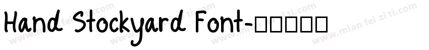 Hand Stockyard Font字体转换
